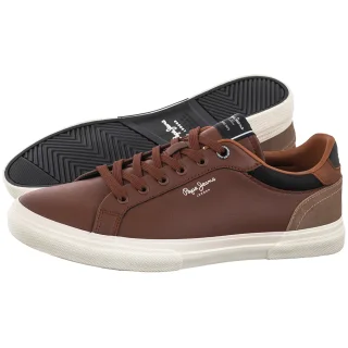 Sneakersy Pepe Jeans Kenton Court M Tan Brown PMS30839 869