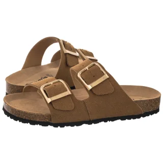 Klapki Tamaris Koniakowe 1-27503-42 3B7 Cognac Nubuc