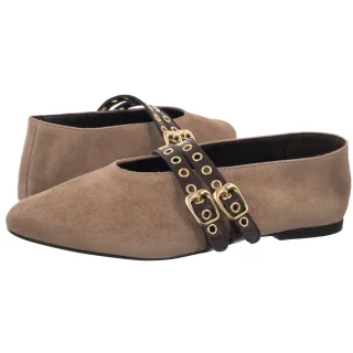 Baleriny Karino Jasnobrązowe 5876/007-P