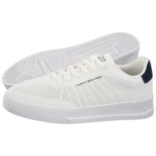 Sneakersy Tommy Hilfiger TH Court Knit White FM0FM05823 YBS