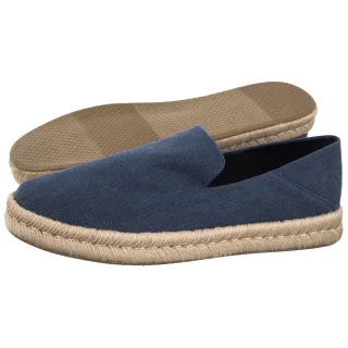 Espadryle Toms Santiago Natural Navy Recycled Cotton Canvas 10019868