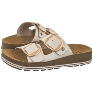 Klapki Maciejka Jasnobeżowe P7537-22/00-4