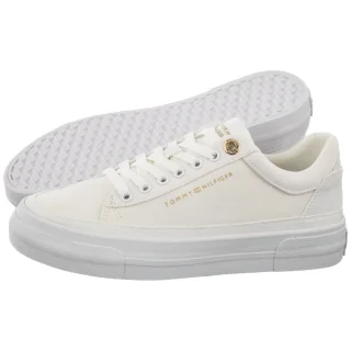 Tenisówki Tommy Hilfiger TH Foxing Platform Canvas White FW0FW09480 YBS