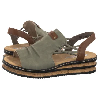 Sandały Rieker Zielone 62962-52 Green