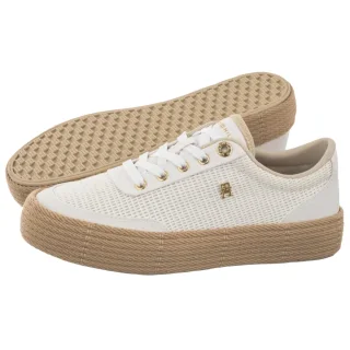 Espadryle Tommy Hilfiger TH Foxing Platform Rope White/Classic Khaki FW0FW09173 0LI