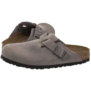 Klapki Birkenstock Boston BS Soft Footbed Iron 1013256