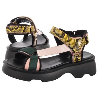 Sandały Maciejka Różowe/Zielone K7433-15/00-7