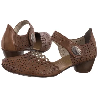 Czółenka Rieker Brązowe 43753-22 Brown