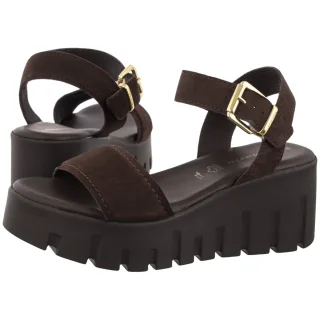 Sandały Tamaris Brązowe 1-28712-42 302 Mocca Nubuck