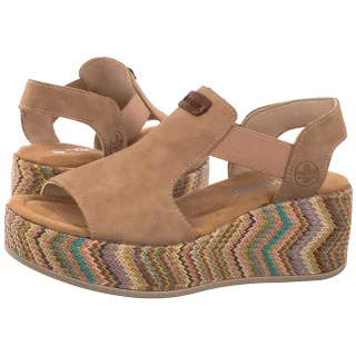 Sandały Rieker Beżowe 69472-60 Beige
