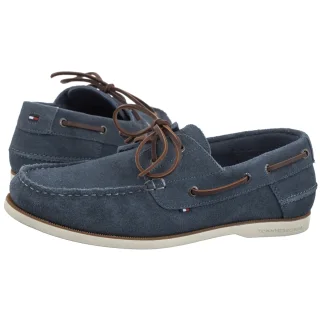 Mokasyny Tommy Hilfiger TH Boat Shoe Core Suede Aegean Sea FM0FM05387 DBZ