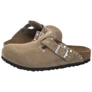 Klapki Birkenstock Boston Rivet Border Taupe 1030418