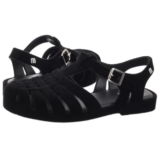 Sandały Melissa Possession Velvet II A 37845/BN603 Black Flocked