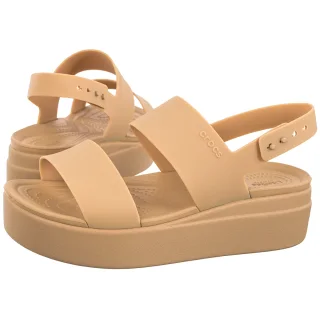 Sandały Crocs Brooklyn Low Wedge W Cashew/Cashew 206453-2NC