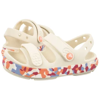 Sandałki Crocs Crocband Cruiser Glow Confetti Sandal Kids Summit White/Guava 212528-2MK