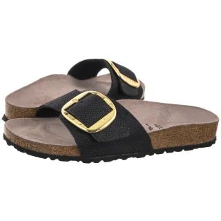 Klapki Birkenstock Madrid Big Buckle Python Black 1032965