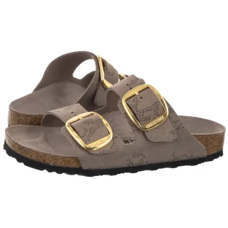 Klapki Birkenstock Arizona Big Buckle Python Gray Taupe Eco Leather 1032891
