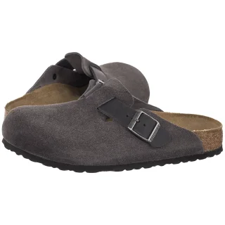 Klapki Birkenstock Boston BS Charcoal 1032471 Suede