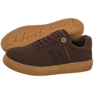 Sneakersy Tommy Hilfiger Low Cut Lace-Up Sneaker Dark Brown T3A9-35086-0315 525