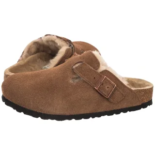 Klapki Birkenstock Boston VL/ Shearling Dark Tea 1032432