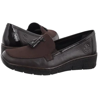 Mokasyny Rieker Brązowe 53771-25 Brown