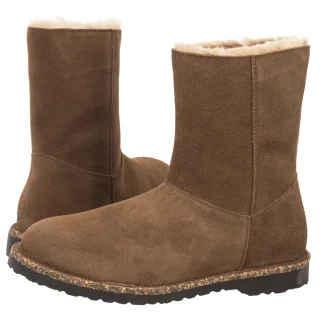 Kozaki Birkenstock Uppsala Zip Shearling Dark Tea Suede Leather 1030054
