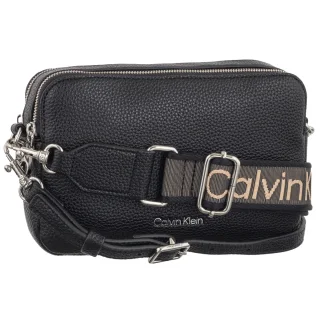 Torebka Listonoszka Calvin Klein Webbing 2X Strap Camera Bag Black LV04F3656G UB1