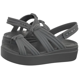 Sandały Crocs Brooklyn Knot Low Wedge Carbon 212864-0YK