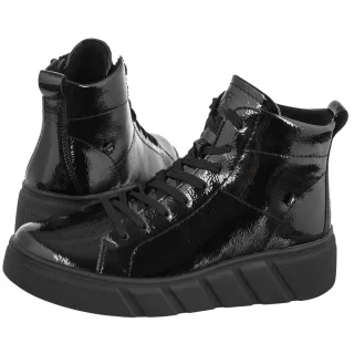 Trzewiki Rieker Czarne Lakierowane W2661-01 Black