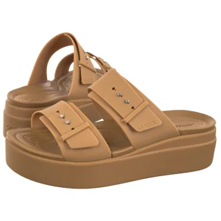 Klapki Crocs Brooklyn Buckle Low Wedge Umber 207431-2HI