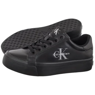 Sneakersy Calvin Klein Vulc Flatform Laceup Low Lth Triple Black HW0HW03159 0GJ