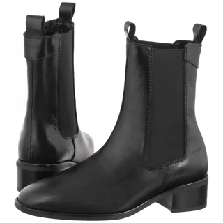 Botki Tamaris Czarne 1-25304-47 003 Black Leather