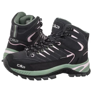 Trekkingowe CMP Rigel 2.0 Mid Wmn Wp Trekking Shoes 3Q1936667UZ Titanio-Soft Pink-Green Tea