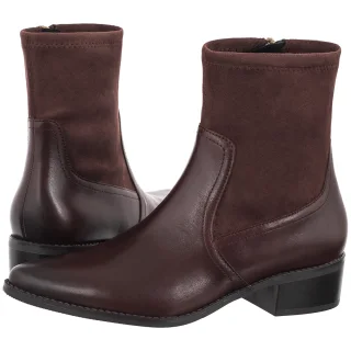 Botki Caprice Brązowe 9-25312-47 329 Dk Brown Comb