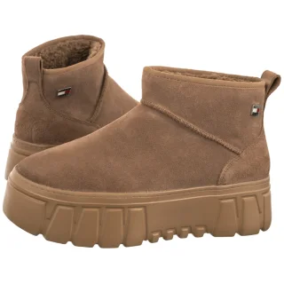 Śniegowce Tommy Hilfiger Tjw Suede Platform Boots WL Warm Khaki EN0EN03158 GWI
