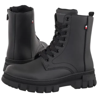 Workery Tommy Hilfiger Lace-Up Bootie Black T3X5-35294-1355 999