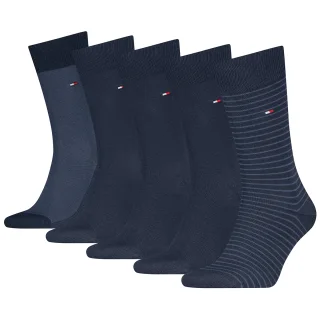 Skarpetki 5 par Tommy Hilfiger TH Men Sock 5P Giftbox Stripe Navy 701241156 001