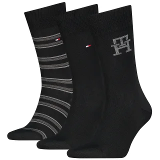 Skarpetki 3 pary Tommy Hilfiger TH Men Sock 3P Giftbox Monogram Black 701241159 002