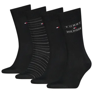 Skarpetki 4 pary Tommy Hilfiger TH Men Sock 4P Giftbox Tommy Stripes Black 701241158 002