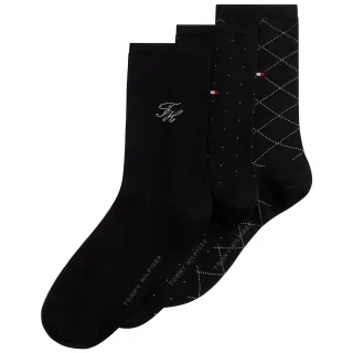 Skarpetki Tommy Hilfiger TH Women Sock 3P Gift Monogram Black 701242186 002