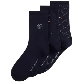 Skarpetki Tommy Hilfiger TH Women Sock 3P Gift Monogram Navy 701242186 001