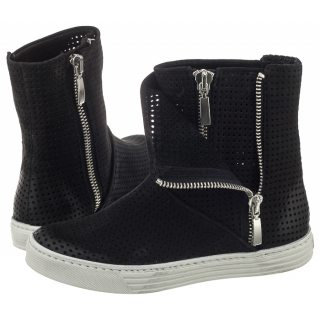 Botki Carinii Czarne Ażurowe B3578