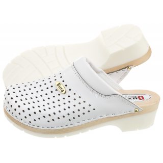 Drewniaki Buxa Supercomfort Białe FPU11