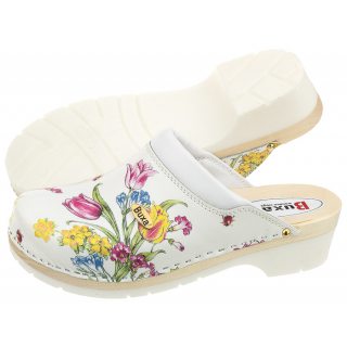 Drewniaki Buxa Supercomfort Gucci Kwiatki FPU10 Motyw