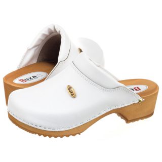 Drewniaki Buxa Supercomfort Białe F10