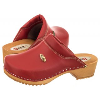Drewniaki Buxa Supercomfort Czerwone F10