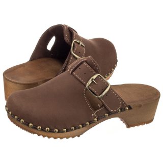 Drewniaki Buxa Brązowe PE15 Nubuk