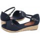Sandały Tommy Hilfiger Rope Wedge Sandal Blue T3A7-32185-0048 800 - małe zdjęcie
