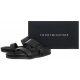Klapki Tommy Hilfiger Round Th Footbed Sandal Black FW0FW06481 BDS - małe zdjęcie