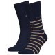 Skarpetki 2 pary Tommy Hilfiger Th Men Sock 2P Breton Sport Khaki/Navy 701220240 001 039 - małe zdjęcie